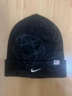 Nike 黒 ニット帽 グラフィックパターン