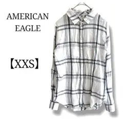 アメリカンイーグル　チェックシャツ　総柄　柄シャツ ネルシャツ　XXS