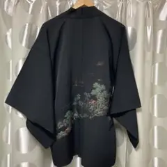 Kimono 着物 黒羽織 羽織 古着 アンティーク