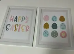HAPPY EASTER イースターアート フレーム付き