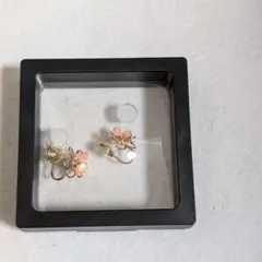 【新品】　ピンク　桜デザインのイヤリング