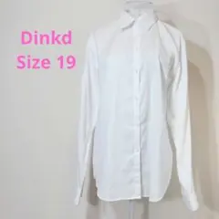 Dinkd レディース 長袖 ワイシャツ Yシャツ 19号 ストライプ 就活