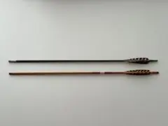 ヴィンテージ アメリカ 弓矢 羽根 木製 矢 2本セット