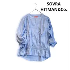 【新品タグ付】SOVRA HITMAN&Co. キーネックブラウス 日本製