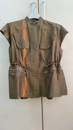 エルメス 19SS ノースリーブ コットン ジップアップ ジャケット