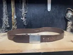 90s agnès b France製 Brown leather belt