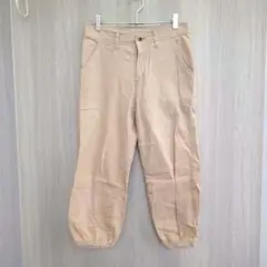 パンツ 綿パン チノパン ワイドパンツ カーゴパンツ ベージュ XLサイズ