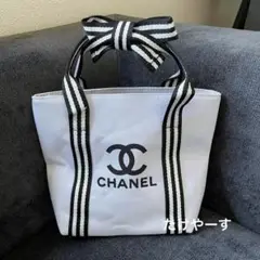 CHANEL シャネル ノベルティ リボントートバッグ ホワイト