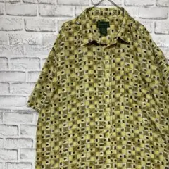 半袖シルクシャツ！アロハ　ベージュ2XL 9