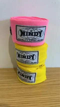 Windy ボクシング ハンドラップ 3本セット（ピンク・イエロー）