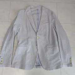 新品 ZARA MAN ザラマン シアサッカー テーラードジャケット L