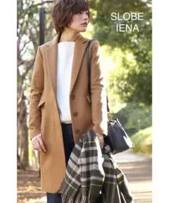 SLOBE IENA メルトンチェスターコート カシミヤ混