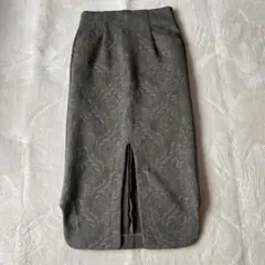 ★マメクロゴウチ★タイトスカート★エンブロイダリー刺繍★カーキ★Mサイズ★