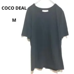 COCO DEAL【新品タグ付き】半袖Tシャツ 黒 綿100% 変形デザイン