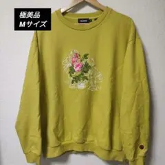 【希少】 X-LARGE ローズ刺繍 サイドジップ スウェット Mサイズ