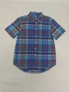 【未使用】【140cm】ポロラルフローレン　チェック半袖シャツ