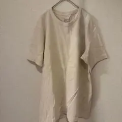 【無印良品】紳士 クルーネック半袖Tシャツ ベージュ　Lサイズ