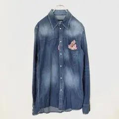 dsquared2 デニムシャツ ディースクエアード ポケットチーフ ウエスタン