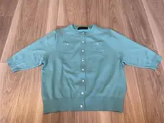 CABAN 水色 半袖カーディガン S