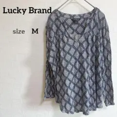 Lucky Brand 幾何学模様 長袖Tシャツ 【M】ラッキーブランド