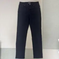 スキニーパンツ 長ズボン 黒 S ベルトループ 無地