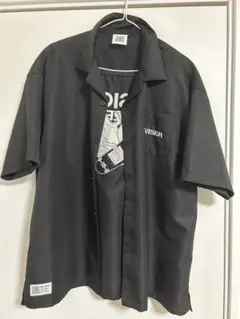 VISION STREET WEAR 半袖ワークシャツ L ブラック