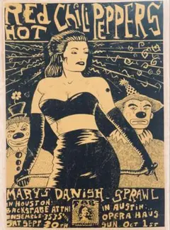 RHCP '89年のライブフライヤー A3ポスター