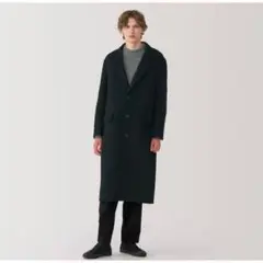 MUJI LABO 24AW カシミヤ混チェスターコート紳士Ｍ・黒