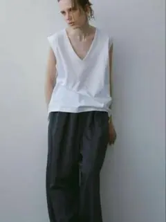 etretokyo ヘンプコットンスリーブレスプルオーバー　ホワイト