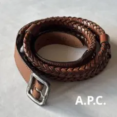 【美品】 A.P.C. ハラコ レザー ベルト フランス製 MAISON BOINET/メゾンボワネ》ハラコ レザーベルト フランス製