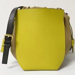 MARNI マルニ GUSSET ドローストリングバッグ ショルダー イエロー