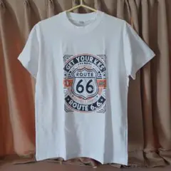 ルート66 グラフィック Tシャツ Mサイズ ホワイト