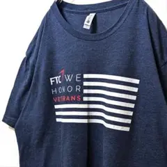 ネクストレベル FTC7オナーベテランズ Tシャツ ネイビー 紺色 L 古着