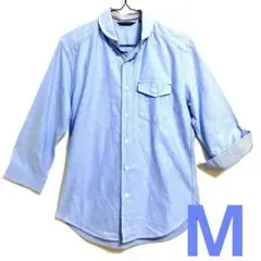 THE SUIT COMPANY　Mサイズ　ライトブルー 七分袖シャツ