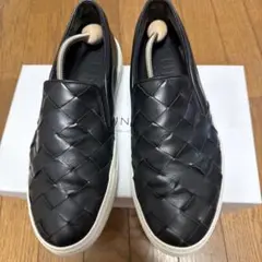 SUNNY ブラック 編み込み スリッポン