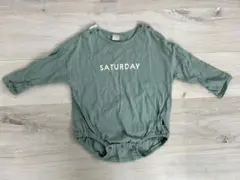 teteatete グリーン SATURDAYロンパース 80