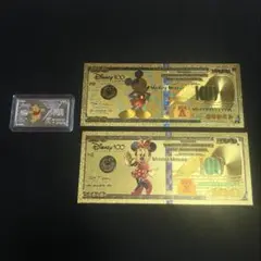 限定 ディズニー 100周年 記念 ゴールド紙幣