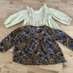 SIMPLE FREE &GOOD clew花柄長袖シャツ 2枚セット