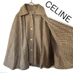 celine セリーヌ 2点セット ポンチョコート 金ボタン アンサンブル 38