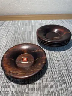 0295 藤木伝四郎商店 桜皮細工 茶托 5客セット