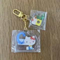 ハローキティ　はらぺこあおむし ツインアクリルキーホルダー
