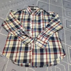 POLO チェック柄 長袖シャツ L