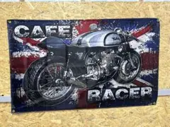 カフェレーサー フラッグ バナー イギリス バイク ガレージ アメリカン雑貨 旗