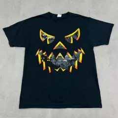 フルーツオブザルーム　パンプキン　ハロウィン　Tシャツ　古着　ブラック　黒　XL