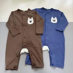 新品★クマさんロンパース 90cm 2色セット