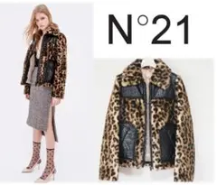 168,300円新品【N°21】フェイクファー ヒョウ柄 ジャケット 38(M)