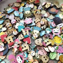 デコパーツ ハンドメイド 木製 ネコ 星 ウッド素材
