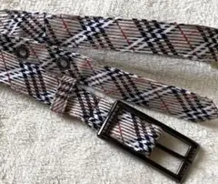 美品 BURBERRY BLUE LABEL バーバリーノバチェック ベルト 綿