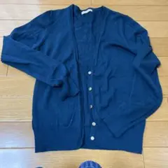 un fil de ネイビー 長袖カーディガン