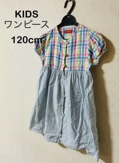 ESPRIT チェック柄 半袖ワンピース 120cm